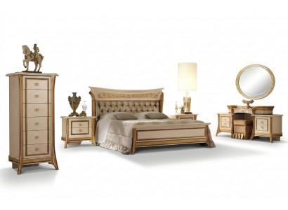 Klassiek designer houten bed slaapkamer luxe gestoffeerd meubilair dubbele bedden nieuw.