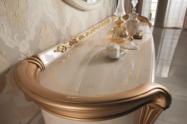 Kaptafel met spiegel Luxe console dressoir Slaapkamertafel Barok Rococo