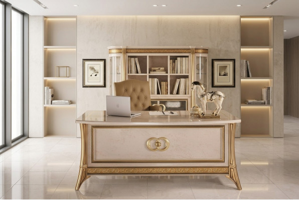 Luxe bureau tafel kantoor Antieke stijl Rococo Barok Nieuwe bureaus