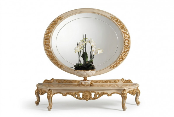 Ontwerp spiegel wandspiegel echt houten frame hangspiegel luxe meubels barok