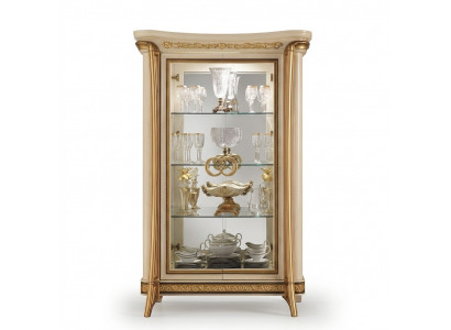 Vitrine Vitrinen Schrank Glasschrank Woonkamerplank Barok Rococo Echt Hout