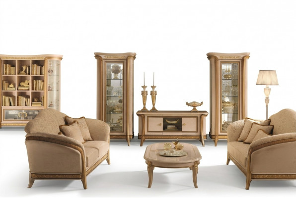 Ontwerp woonkamer wand dressoir 2x kast laag tv dressoir buffet 3-delig set vitrine