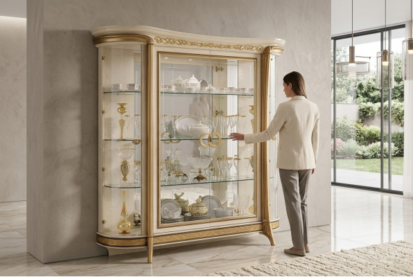 Vitrine Kast Klassieke vitrinekasten Woonkamer kasten Dressoir arredoclassic