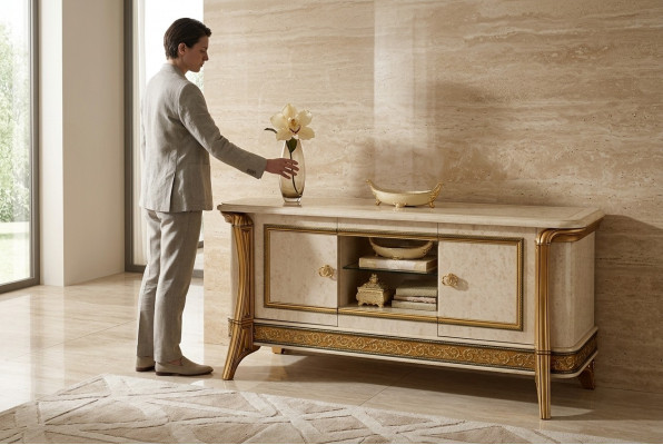 Klassieke ladekast Laden Antieke stijl Houten ladekast Kastcommode Sideboard Italië.