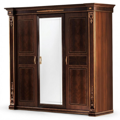 Slaapkamer kledingkast 3-deurs houten wandkast kast arredoclassic nieuw