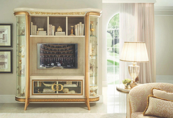 Woonkamer uitbreiding mediawand tv-meubel woonkamer barok rococo.