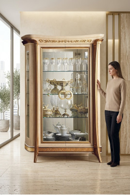 Ontwerp meubels Hout Klassieke stijl Barok Vitrine Italiaanse meubels Dressoir