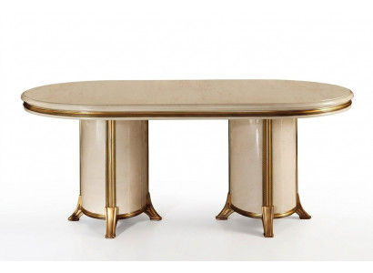 Eetkamer Woonkamer Klassiek Beige arredoclassic Eettafel Design Tafel Hout
