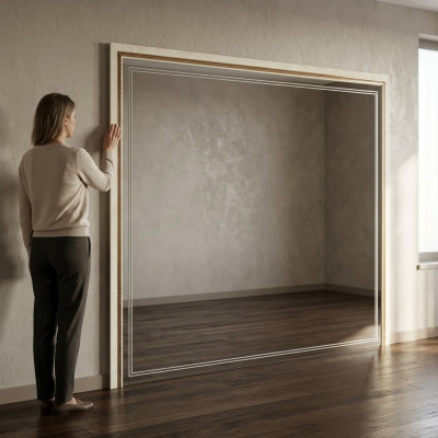 Spiegel wandspiegel ontwerper gang woonkamer hout ontwerp 270x215 arredoclassic