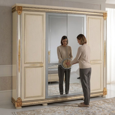 Luxe kledingkast kledingkasten hoogglans meubels designerwonen hout nieuw