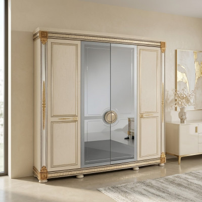 Luxe kledingkast kledingkasten hoogglans meubels designerwonen hout nieuw