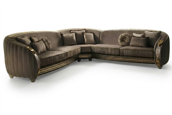 Sofa L-vorm leren bank woonlandschap set design hoekbank arredoclassic