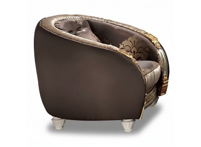 Klassieke fauteuil tv bank 1-zits bank designer textielbanken gestoffeerd nieuw