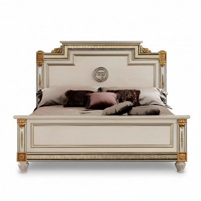 Luxe slaapkamerbed met gestoffeerd design, luxe tweepersoons hotelbedden kingsize bed.