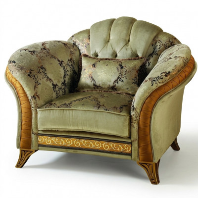 Luxe tv-klassieke fauteuil lounge 1-zits stof Relax Club arredoclassic.