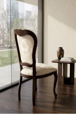 Ontwerperstoel Luxe fauteuil Gestoffeerde stoelen 1x fauteuil Woon eetkamer Textiel