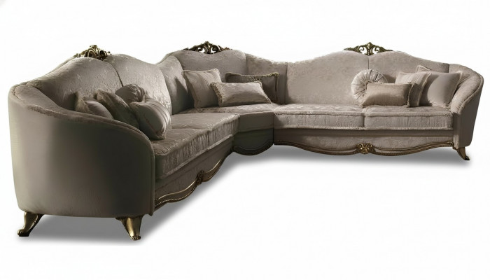 Hoekbank woonlandschap Bank Bank L-vorm Beklede banken Textiel arredoclassic