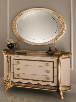 Ontwerp Spiegel Wandspiegel Houten Frame Hangspiegel Luxe Italiaans Meubilair