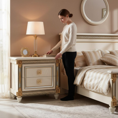 Ontwerp nachtkastje bijzettafel console slaapkamer luxe console tafels Italië.