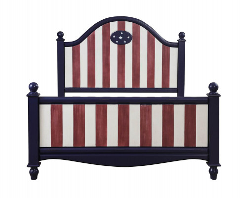 Amerikaans Bed Kinderkamer Bedden Slaapkamer Hout echt hout Meubels Blauw Ontwerp