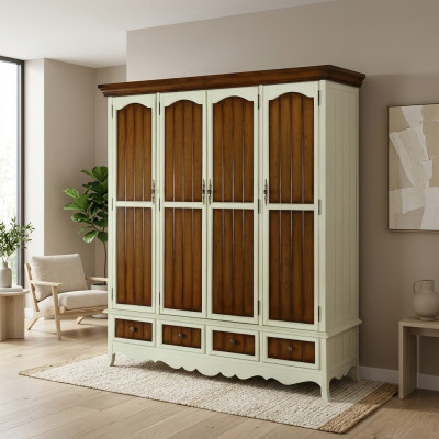 Slaapkamer houten kledingkast 3-deurs wandkast Kasten Kledingkasten
