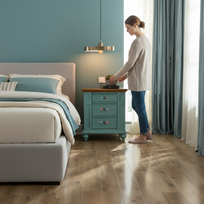 Klassieke nachtkastjes van echt hout Slaapkamer consoletafel Bijzettafels