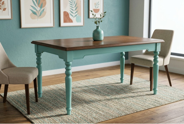 Eettafel Tafel Groep Eetkamer Woonkamer Set Houten Ontwerp Tafels 150cm nieuw