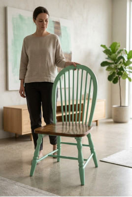 Stoel Luxe Design Bekleding Massief Hout Kantoor Kantoor Eetkamer Stoelen Zit Rugleuning