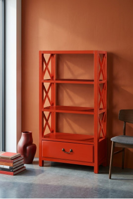Luxe houten plankenkast woonkamer vloerrek kantoorrekken plankbodem rekken