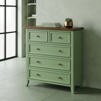 Groene ladekast dressoir sideboard kast Echt houten meubels laden kasten nieuw