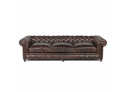 Bruin Chesterfield bank bank stof leder banken bekleding stel Big XXL