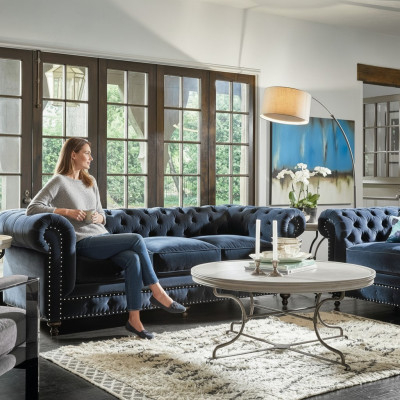 Chesterfield bankbank bekleding bank bekleding stof leer