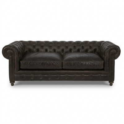 Bruine Chesterfield 3-zits designer woonkamer 3-zits bank