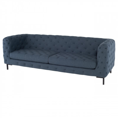 Grijze moderne 3-zits Chesterfield woonkamer stijlvolle bank.