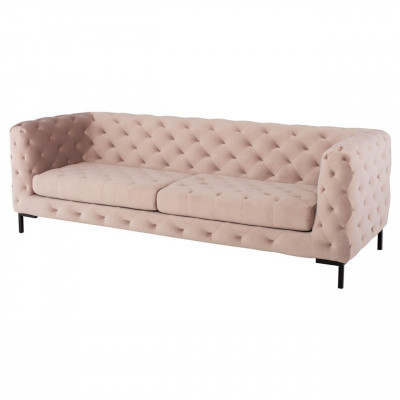 Chesterfield Bank Bank Bekleding Stof Leren Bankstel Bankstel 3-Zitter