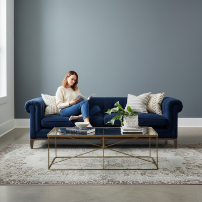 Chesterfield Sofa Bank Polster Leer Stof Banken Polster Set 4-zits