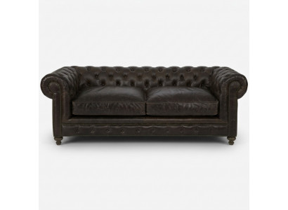 Moderne Zwarte Chesterfield Driezits Woonkamer Luxe Bankstel