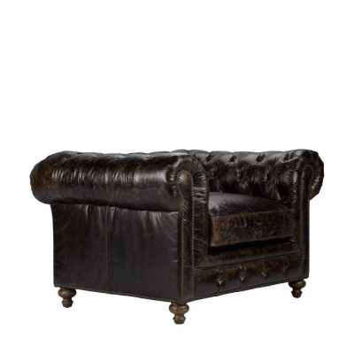 jvmoebel ® - Leren Sofa Bank - Bruine Fauteuil Bekleding Eénzitter Bankstel