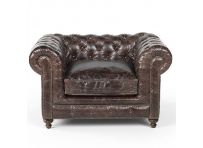jvmoebel ® - Leren Sofa Bank - Bruine Fauteuil Bekleding Eénzitter Bankstel