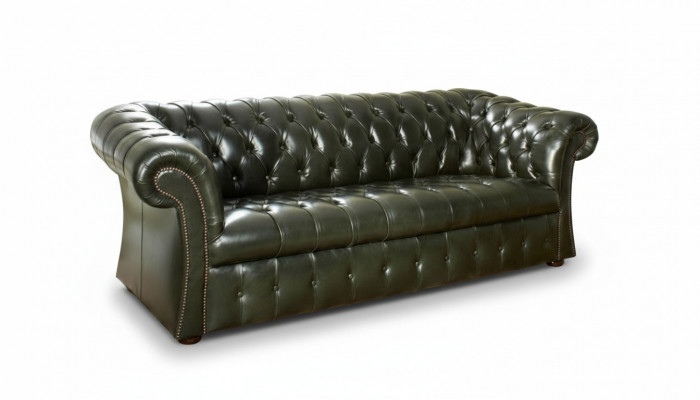 Groene Chesterfield 3-zits Designer Luxe Driezitsbank