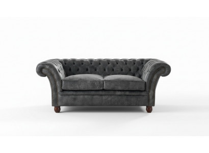 Chesterfield Sofa Bank Bekleding Stof Leer Banken Bekledingsset 2 Zits