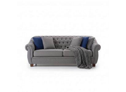 Chesterfield gestoffeerde driezitsbank woonkamer bank textiel ontwerp