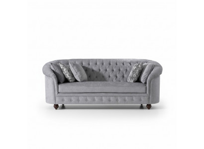 Chesterfield Bank Bank Bekleding Stof Leder Sofa's Bekleding Set 3-zits