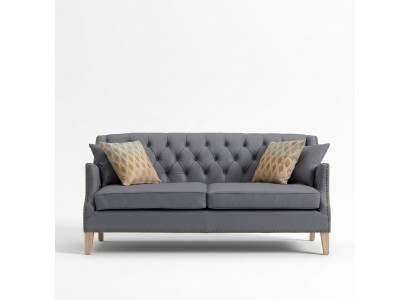 Bank Grijze Chesterfield Kantoor Sofa Ontvangst Banken Leder Textiel Nieuw jvmoebel ®