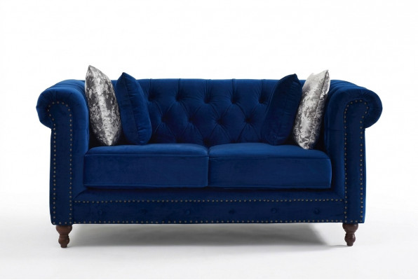 Chesterfield Sofa Couch Polster Stoff Leder Couchen Polster Garnitur 2 Sitzer