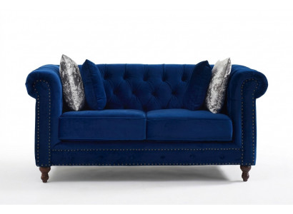 Chesterfield Sofa Couch Polster Stoff Leder Couchen Polster Garnitur 2 Sitzer