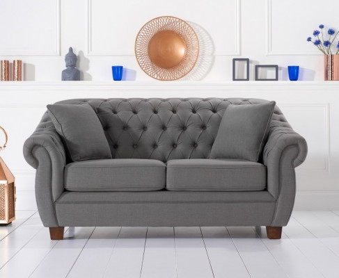 Klassieke Leren Bank - Textiel Chesterfield Stof Sofa 2-zits Nieuw jvmoebel ®