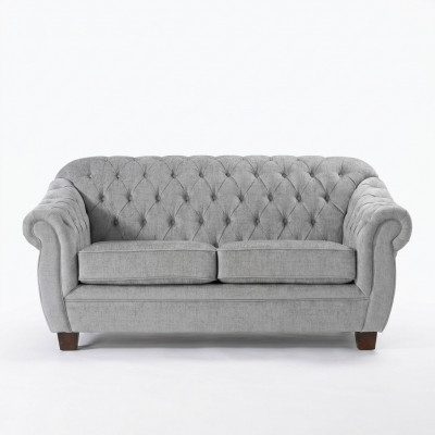 Chesterfield Bank Sofa Bekleding Stof Lederen Banken Bekleding Set 2-Zits