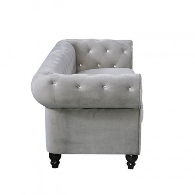 Grijze Chesterfield 3-zits luxe woonkamerbank designer bankstel