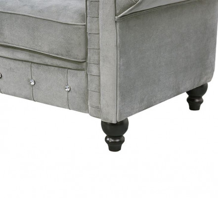Grijze Chesterfield 3-zits luxe woonkamerbank designer bankstel